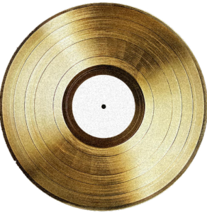 PNG image of a gold record